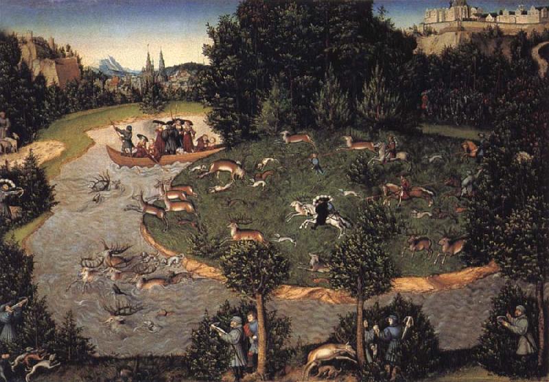 Lucas Cranach the Elder Stag hunt of Elector Frederick the Wise oil painting image